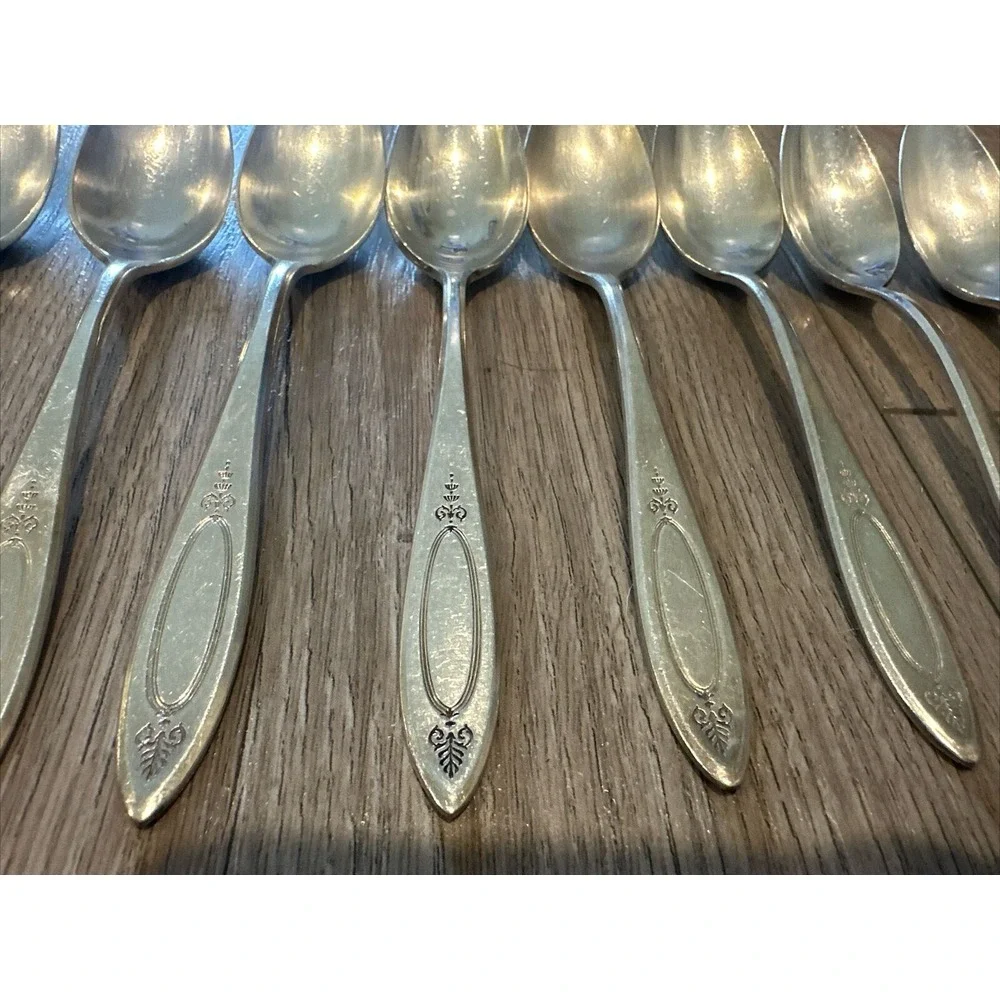 Oneida Community Plate Silverplate 1917 Adam Teaspoons Lot‎ of 10